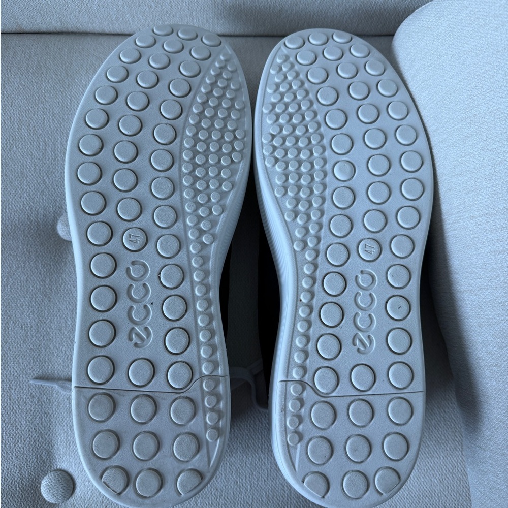 Ecco Men's Navy Leather Sneakers - Picture 7 of 9
